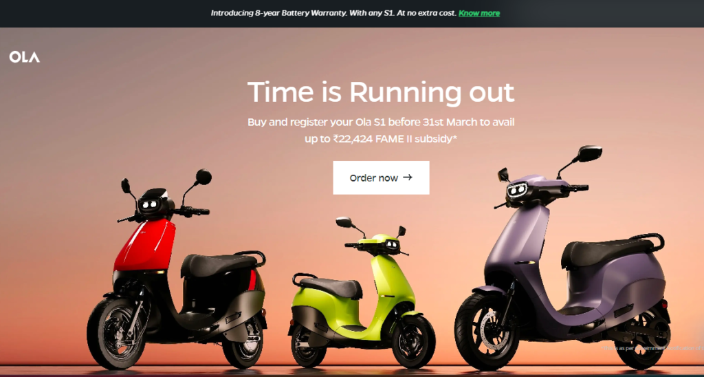 Ola Electric Bikes March Discount Offer